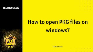 How to Open PKG files on windows [upl. by Shenan]