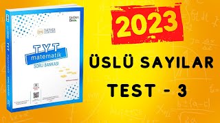 2023  345 TYT MATEMATİK SORU BANKASI ÇÖZÜMLERİ  ÜSLÜ SAYILAR TEST 3 [upl. by Hsinam]