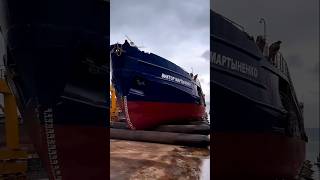 How ship are launch in water😨 shorts shortsfeed [upl. by Feucht]