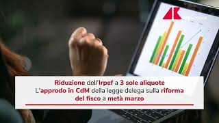 Irpef si cambia verrà ridotto a tre aliquote [upl. by Onin]