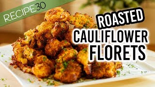 Roasted cauliflower Florets with Parmesan and Smoked Paprika [upl. by Htebilil39]