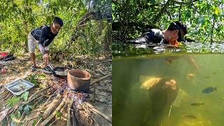 Pescando y cocinando en un lugar muy hermoso de forma casera y tradicional [upl. by Hasheem588]