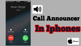 How to Make iPhone Say Name of Caller  How to Enable quotAnnounce Callsquot on iPhone [upl. by Aniuqaoj626]