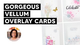 🔴Make Gorgeous Vellum Overlay Cards Using Alcohol Markers [upl. by Sissy786]