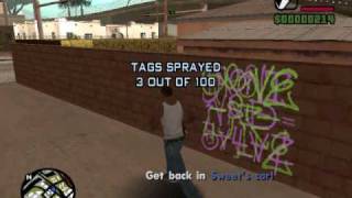 GTA San Andreas Mission No 003  Tagging up Turf PC [upl. by Fleisig]