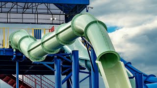 Scary Freefall Water Slide at LEGOLAND Florida Water Park [upl. by Chlori]