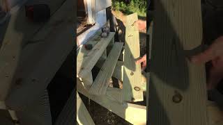 Screwing down treads carpentry carpenter building handyman [upl. by Enitsenre]