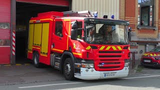 Kazernealarm Brandweer en Ambulance vertrekken met spoed vanaf Brandweerkazerne LilleLittré [upl. by Esilec]