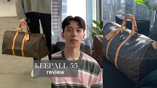 Louis Vuitton Keepall 55 review  is it a good bag [upl. by Elockcin888]