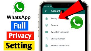 Whatsapp Privacy Setting  Whatsapp Setting  Whatsapp Ki Privacy Settings Kaise Kare  Whatsapp [upl. by Acenahs]