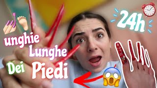 VIVO PER 24H⏰ CON LE UNGHIE LUNGHE AI PIEDI💅🏻🦶🏻 LO🍒 DIVERTENTE😂 [upl. by Oaoj]