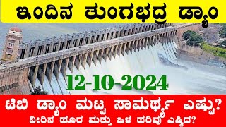 12102024 Today Tungabhadra Dam water level ತುಂಗಭದ್ರ ಡ್ಯಾಂ ನೀರಿನ ಮಟ್ಟ ಎಷ್ಟು‎‎ BealertJob [upl. by Novi]