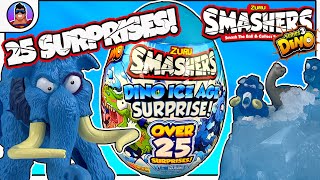 SMASHERS Series 4 DINO ICE AGE SURPRISE  25 Surprises Inside [upl. by Thoma406]