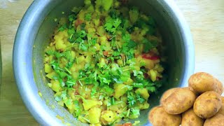 Potato Kootu Recipe  Simple home made potato kootu potato paal kari [upl. by Nhabois343]