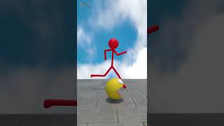 Saving Pacman and Stickman 😨😉 pacman funny stickman [upl. by Cormac]