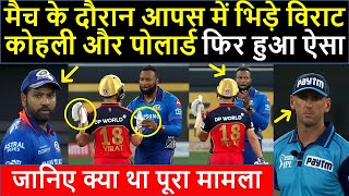 Kieron Pollard Angry On Virat Kohli After Kohli Takes 2 Runs On Pollards Overthrow In RCB vs MI [upl. by Valerlan]