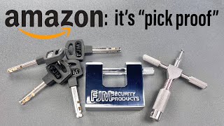 1384 Amazon Says It’s “Pick Proof” FJM Shutter Lock [upl. by Ennaeiluj]