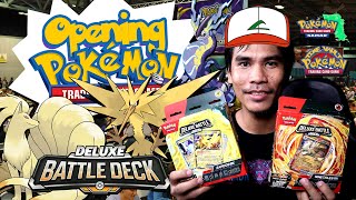 FAN THE FLAMES OF BATTLE amp UNLEASH THE STORM  OPENING NINETALESZAPDOS DELUXE BATTLE DECKS [upl. by Gavin409]