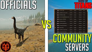 Which Servers Are Better Official VS Community  Path of Titans [upl. by Arracahs]