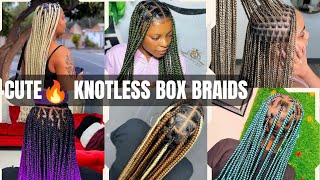 2024 Latest 🔥Trending Knotless Box Braids for Elegant LadiesCute Knotless Braids Hairstyles [upl. by Yslehc990]