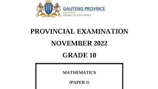 Grade 10 Maths P1 November 2022 Question 45 [upl. by Uhej]