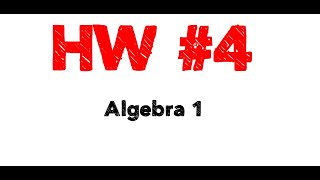 Alg HW4 [upl. by Arly]