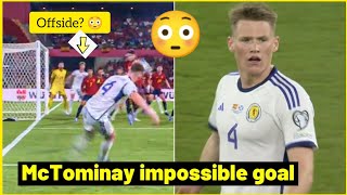 McTominay disallowed goal vs Spain  VAR for rule out for offside 🥺 [upl. by Winograd878]