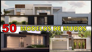 50 MODELOS DE MUROS MODERNOS I FACHADA PARA CASAS MODERNAS [upl. by Ahsatel]