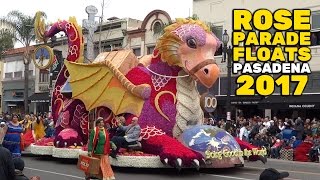 Rose Parade 2017 amazing flowercovered floats in Pasadena California [upl. by Nylkaj]