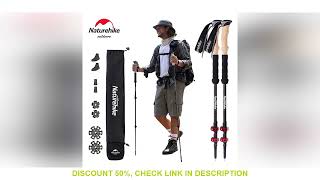 Naturehike Trekking Poles 2pcs Carbon Fiber Collapsible Telescopic Sticks Lightweight Walking Hiking [upl. by Ettenan]