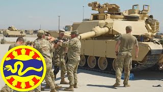 US National Guard Snake River Powerful M1A2 SEPv2 Abrams tanks during live firing [upl. by Eerihs]