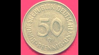 1974 Germany 50 Pfennig Coin [upl. by Eleda469]