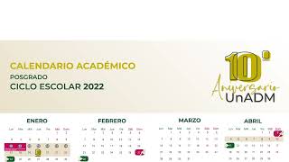 Calendarios académicos UnADM 2022 [upl. by Enyamart]