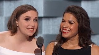 Lena Dunham and America Ferrera make their case for Hillary Clinton [upl. by Grubman]