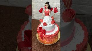 3 tier Barbie doll cake easy decoration barbie dollcake barbiedollcake shortsfeed shortvideo [upl. by Airuam]