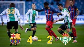 Real Betis vs FC Barcelona 24 Spanish Super Cup Semi Final 2023 FULL Match [upl. by Hollis]