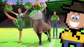 CABRA VAI PRA ESCOLA DISFARÇADA DE MASCOTE Goat Simulator Remastered 2024 [upl. by Lecroy]