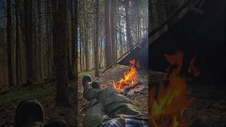 Lundhags Vandra  Fjallraven  Bushcraft  Bonfire  Polish Lavvu Tent [upl. by Yhtimit]