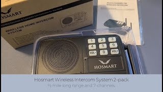 In Hand Review of Wireless Intercom System Hosmart 7Channel Security [upl. by Nakhsa]