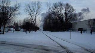 Owosso  Track Speed  1225 Steam Engine Train  December 20  West King Street Crossing [upl. by Bow]