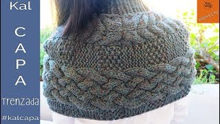 Capa Trenzada en dos agujas  Soy Woolly kalcapa Vídeo 1 [upl. by Annatsirhc]