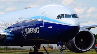 New Boeing 777X Close Takeoff amp Landing [upl. by Nogas]