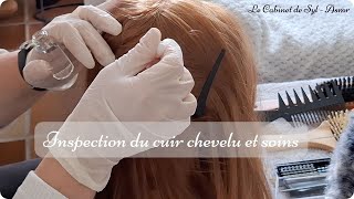 ASMR FR  inspection des cheveux et soins chuchotement [upl. by Redmond]