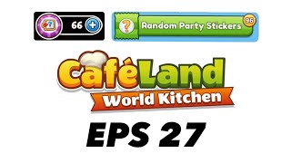 Cafeland World Kitchen 2024  Spinning 66 Lucky Chef Spins amp Opening Up 96 Random Party Stickers [upl. by Jessamine951]