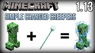 NEW amp EASY Way to Create Charged Creepers in Minecraft 113 Update Aquatic [upl. by Khano]