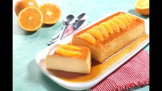 Flan de naranja y leche condensada Súper fácil [upl. by Rosalynd]