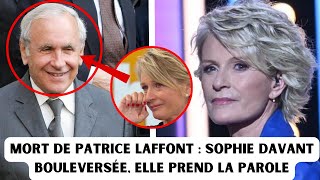 Mort de Patrice Laffont  Sophie Davant bouleversée elle prend la parole [upl. by Lahey]