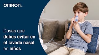 Ducha nasal para niños ¿qué no debes hacer [upl. by Aryahay]