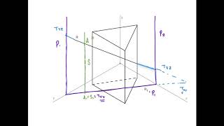 Intersección Recta y Prisma Recto en Axonométrico [upl. by Esenej]