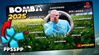 BAIXE BOMBA PATCH 2024 PPSSPP EUROPEU BRASILEIRAO 100 ATUALIZADO NO ANDRIOD PES 2025 [upl. by Oran]